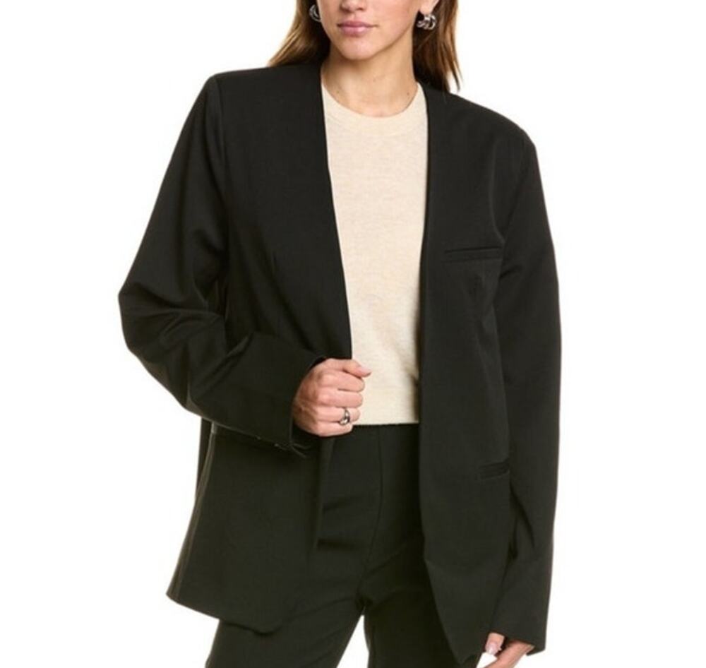 Sophie Rue Black Pauline Oversized Blazer Jacket Medium